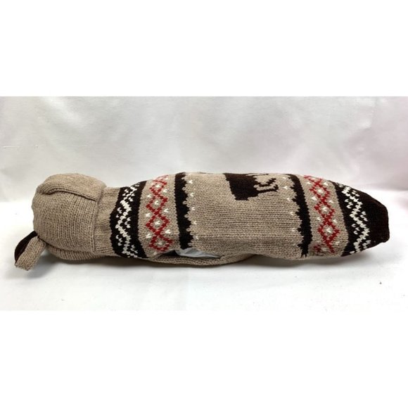 Chilly Dog Hand-Knit Organic Wool Moose Hoodie NWT - Picture 2 of 14
